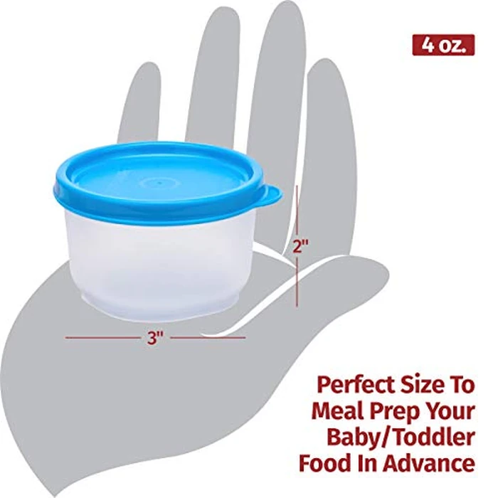 Condiment Cups Containers with Lid 6 pk. Salad Dressing Container to go Small Mini Food Storage Containers with Lids Sauce Cups Leak proof Reusable Plastic BPA free for Lunch Box Picnic Travel (Mini Fresh 4oz.) by SIGNORA WARE - Image 5