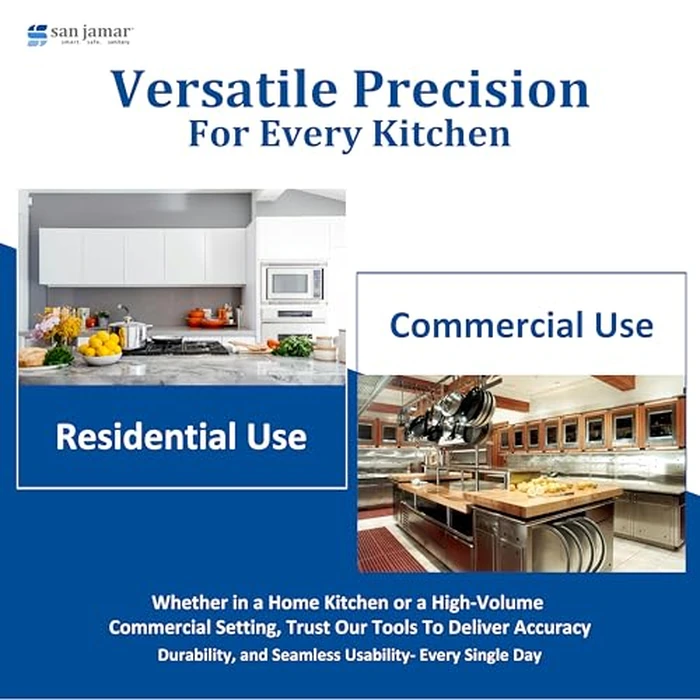 San Jamar Escali Promzr M-Series Digital Scale with Display Hold for Kitchens and Restaurants, Metal, 33 Pound, Silver by San Jamar - Image 3