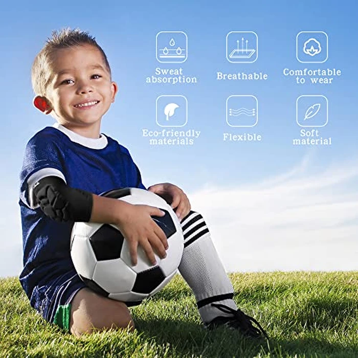 EULANT Elbow Pads Kids, Boys Soft Compression Elbow Pads Guards,Girls Lightweight Elbow Sleeves for Basketball Football Goalkeeper Volleyball Wrestling Cycling Dance Hockey, L by EULANT - Image 3