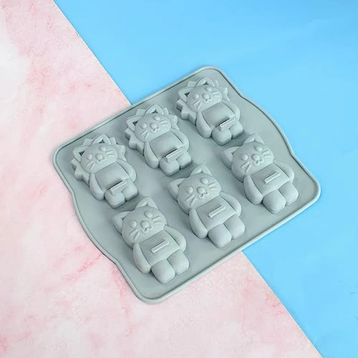 Silicone Mold for Cake DIY Baking Chocolate Eco-Friendly Cake Mold Candy Chocolate Cake Mould Baking DIY Kitchen Accessiories (Lion Cat Q_7.92 X7 X0.76 inch) by mostsom - Image 4