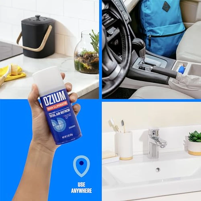 OZIUM(R) Air Freshener Odor Eliminator, 2oz Single Shot Total Air Refresh & Car Air Freshener - Original - 4 Pack by Ozium - Image 4