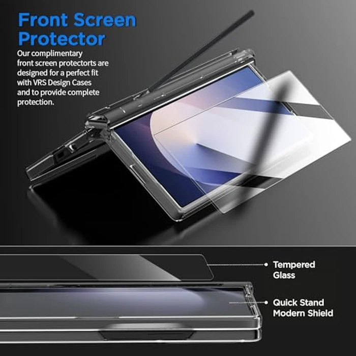 AICase for Samsung Galaxy Z Fold 7 Case Clear Original Built-in Screen Protector with S Pen Holder Slim Transparent 360 Full Body Protective Cover for Samsung Galaxy Z Fold 7 5G Case 2025 Clear_5 by AICase - Image 3
