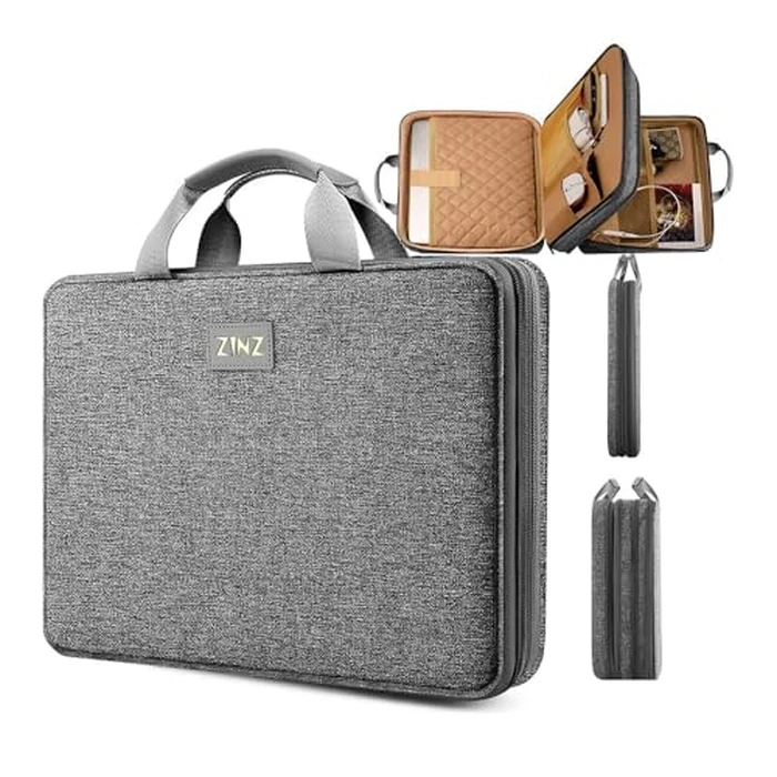 ZINZ Slim Expandable Laptop Case 15.6 Inch Sleeve Upgraded Protective Durable Recycled Carrying Case Compatible with MacBook 15" & 16" and Most 15" 15.6" 16" Notebook,D01G01 by ZINZ - Used - Very Good condition - CA$40.51