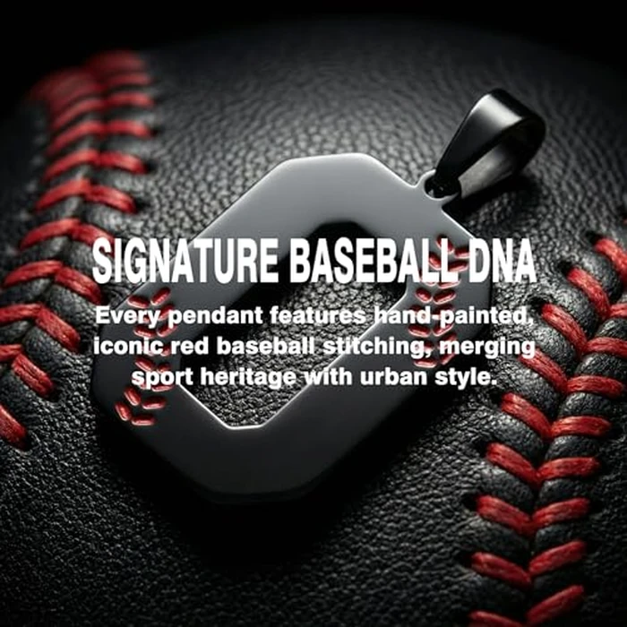 LMUWECNO Baseball Initial A-Z Letter Necklace for Men, Alphabet Jewelry Pendant, Stainless Steel letter necklace for Men Holiday Gifts Dad Husband for Him Mens Jewelry by LMUWECNO - Image 6