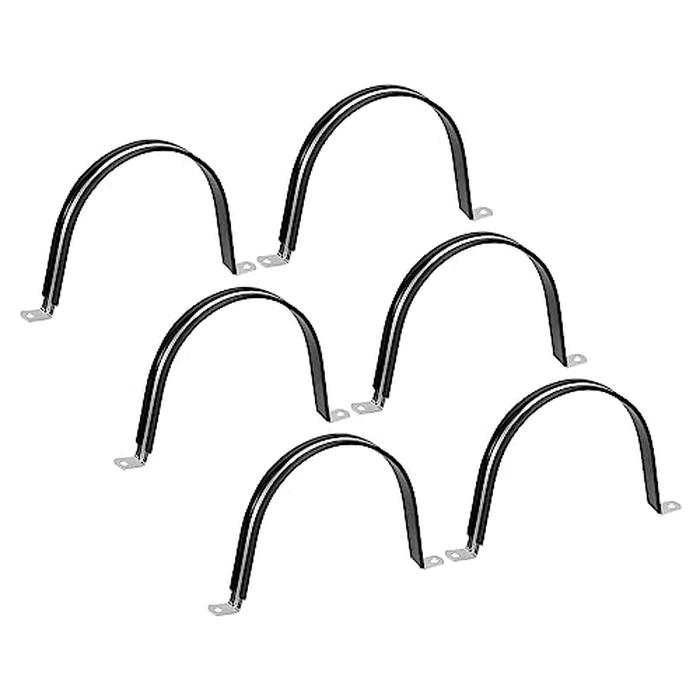 uxcell 6Pcs 150mm(6") Cable Clamp, Rubber Pipe Strap Rubber Cushioned 304 Stainless Steel Hose Clamp U Shape Metal Clamp Tube Holder for Tube Pipe Wire by uxcell - Used - Very Good condition - US$14.36