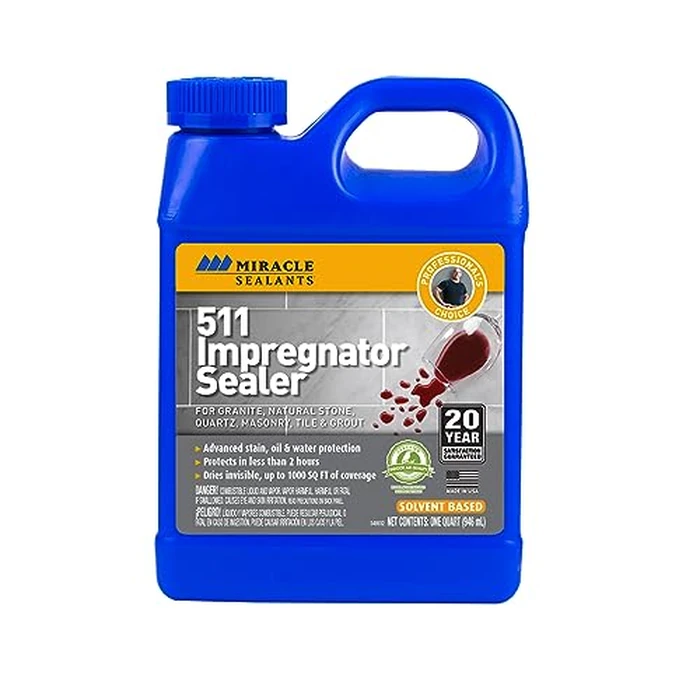 Miracle Sealants 511 Impregnator Advanced Penetrating Sealer for Countertops, Stone, Tile & Grout, Quart by Miracle Sealants - Used - Like New condition
