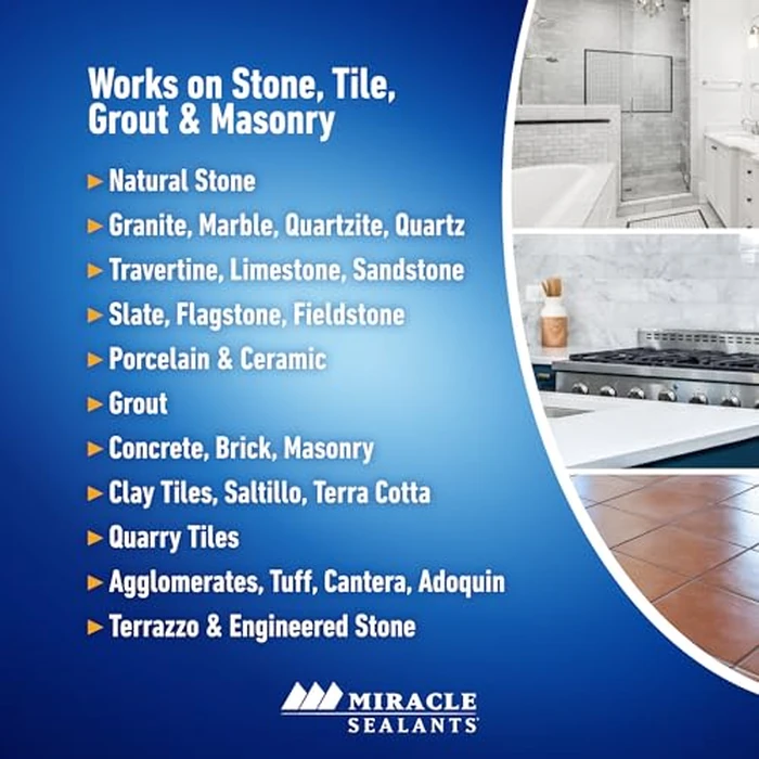 Miracle Sealants 511 Impregnator Advanced Penetrating Sealer for Countertops, Stone, Tile & Grout, Quart by Miracle Sealants - Image 4