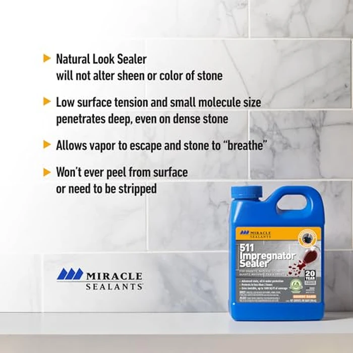 Miracle Sealants 511 Impregnator Advanced Penetrating Sealer for Countertops, Stone, Tile & Grout, Quart by Miracle Sealants - Image 5