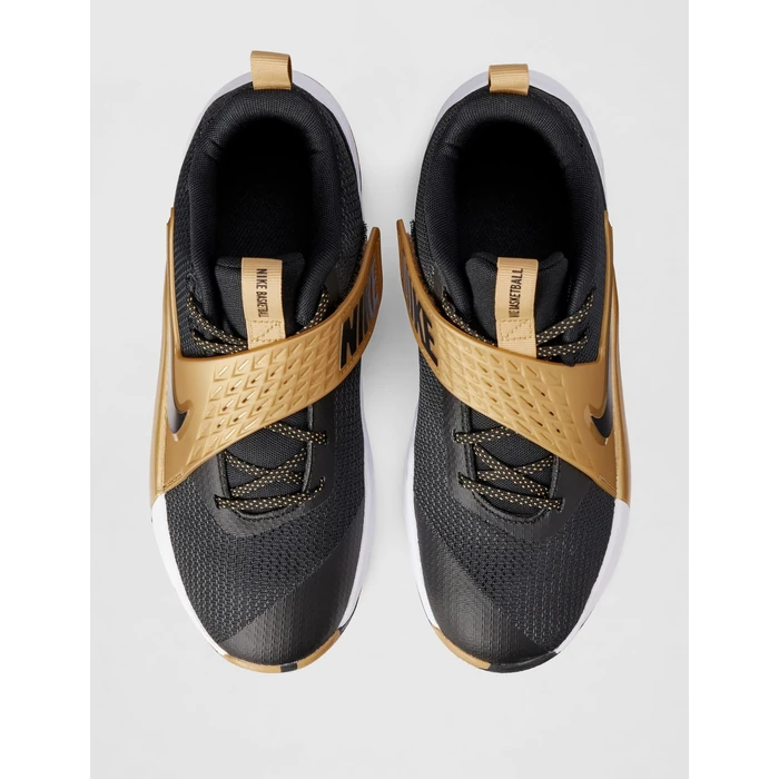 Nike Big Kid's Team Hustle D Basketball Shoes, Black/Black-Metallic Gold-White, 4Y by Nike - Image 4