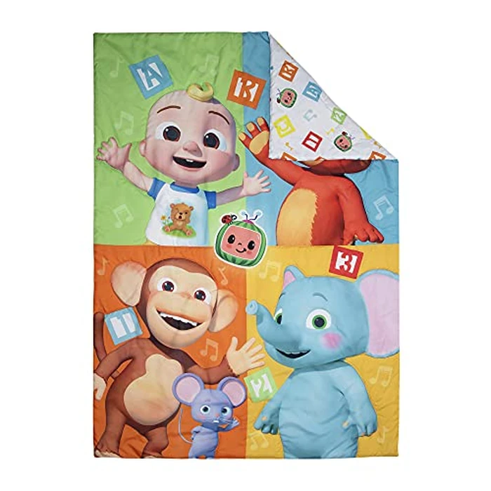Cocomelon "Learning is Fun" 4-Piece Toddler Bedding Set, Multi-colour by CoComelon - Image 3