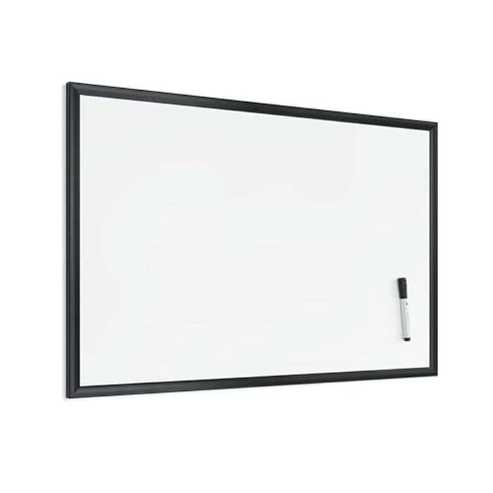 U Brands Magnetic Whiteboard 24" x 36", Black Wood Frame Dry Erase Board, Wall Mounted White Board for Office, Classroom, Home, Planning & Organization by U Brands - Image 1