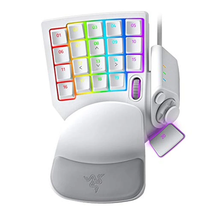 Razer Tartarus Pro Gaming Keypad: Analog-Optical Key Switches - Rapid Trigger - Adjustable Actuation - 32 Programmable Keys - Customizable Macros - Chroma RGB Lighting - Mercury White by Razer - Image 1