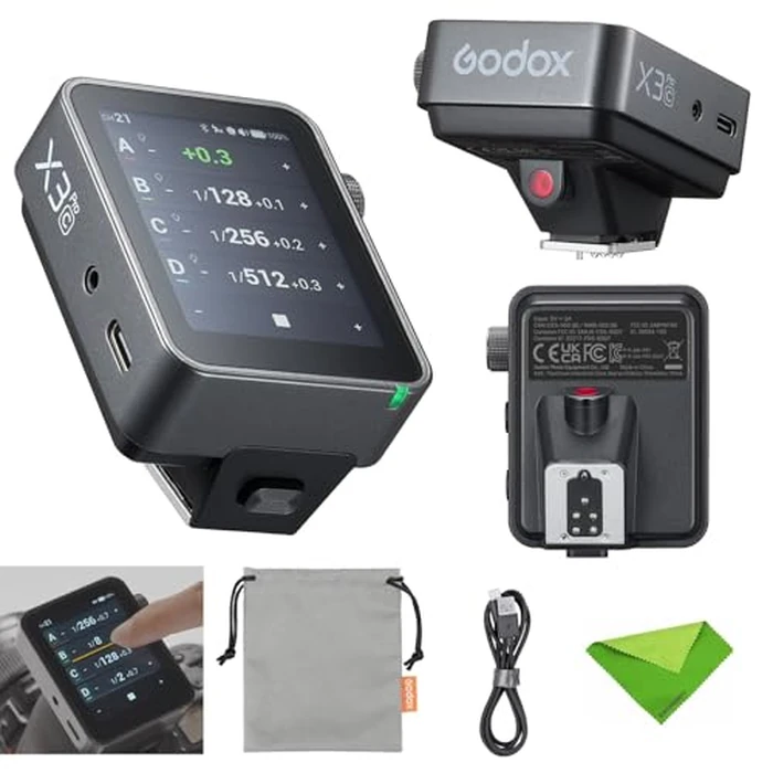 Godox X3 Pro C X3Pro C Touchscreen TTL Flash Trigger for Canon, 2.4G Wireless, 2.4" LCD Screen, Bluetooth Integration & APP Control, Wireless Speedlight Transmitter (Godox X3-C Upgrade) by GODOX - Image 1