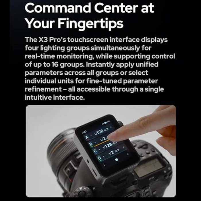 Godox X3 Pro C X3Pro C Touchscreen TTL Flash Trigger for Canon, 2.4G Wireless, 2.4" LCD Screen, Bluetooth Integration & APP Control, Wireless Speedlight Transmitter (Godox X3-C Upgrade) by GODOX - Image 2