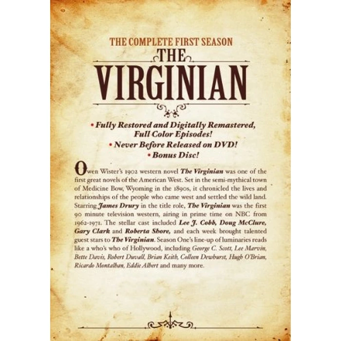 The Virginian - Complete First Season on 10 DVDs - Limited Edition Embossed Collector's Tin! Plus Bonus Interview DVD! by TIMELESS MEDIA GROUP - Image 5
