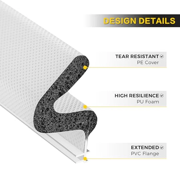 Weather Stripping Door Seal Strip Soundproof Q Foam Weather Stripping for Door Frame, Exterior Door Weather Stripping for Large Gap by Ravinte - Image 9