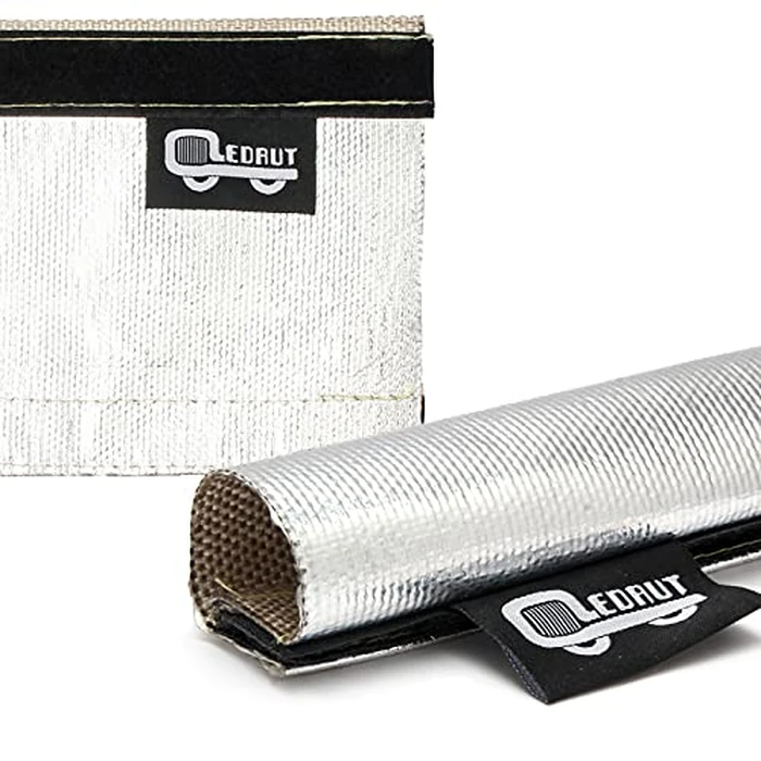 Heat Shroud Aluminized Sleeving Heat Shield fuel line wire heat sleeve 1-1/4''I.D. x 10FT with 20 Pcs 7.8Inch Stainless Steel Cable Metal Zip Ties by LEDAUT - Image 5