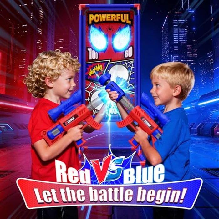 Shooting Toy Set with Hero-Style Target & 2 Cool Air Pump Launcher,Indoor Outdoor Kids Toy,Action Shooting Games,Boys Toys Age 3 4 5 6 7 8 9 10 11 12, Holiday Presents for Boy by Tiyvnsi - Image 2