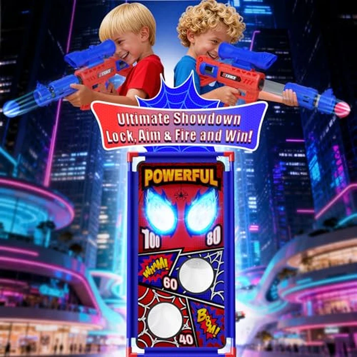 Shooting Toy Set with Hero-Style Target & 2 Cool Air Pump Launcher,Indoor Outdoor Kids Toy,Action Shooting Games,Boys Toys Age 3 4 5 6 7 8 9 10 11 12, Holiday Presents for Boy by Tiyvnsi - Image 3