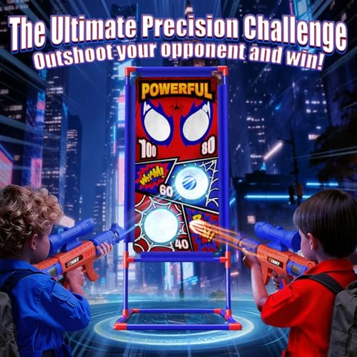 Shooting Toy Set with Hero-Style Target & 2 Cool Air Pump Launcher,Indoor Outdoor Kids Toy,Action Shooting Games,Boys Toys Age 3 4 5 6 7 8 9 10 11 12, Holiday Presents for Boy by Tiyvnsi - Image 5