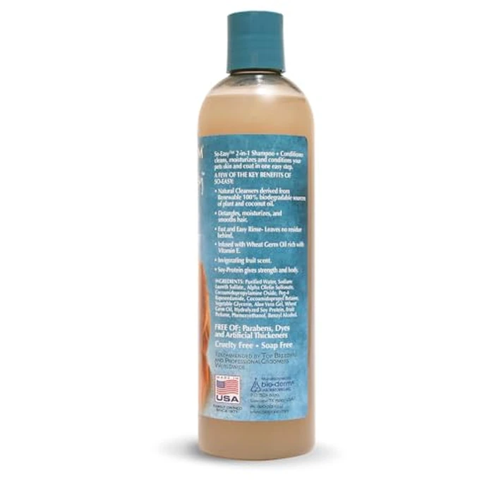 Bio-Groom So Easy 2 in 1 Shampoo & Conditioner - Dog & Puppy Shampoo and Conditioner, Detangling Dog Wash for Grooming, Soap Free, 12:1 Concentration - Refreshing Fruit Scent, 12 fl oz by Bio-groom - Image 4