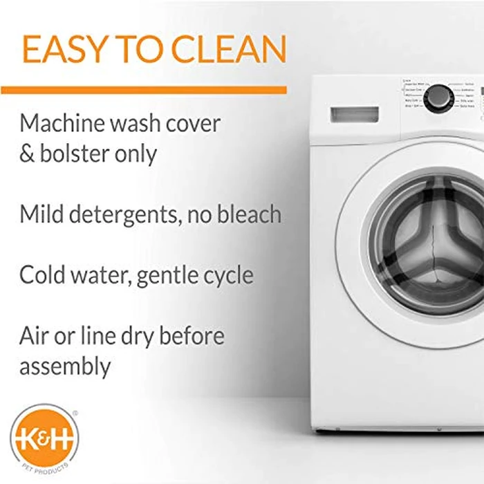 K&H Pet Products Bolster Dog Cot, Cooling Indoor Outdoor Elevated Cot Hammock Dog Bed with Removable Washable Bolsters, Washable Mesh Cover, Raised Metal Frame - Large 42 X 30in Chocolate by K&H Pet Products - Image 7