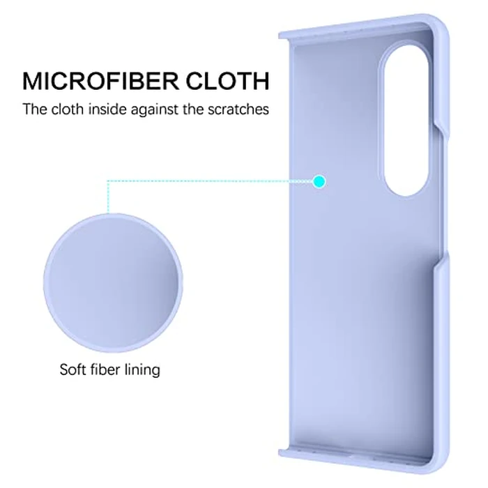 BENTOBEN for Galaxy Z Fold 4 Case, Silicone Gel Rubber Bumper Slim Hard PC Thin Shockproof Protective Phone Case for Samsung Galaxy Z Fold 4 5G(7.6 inch), Purple by BENTOBEN - Image 6