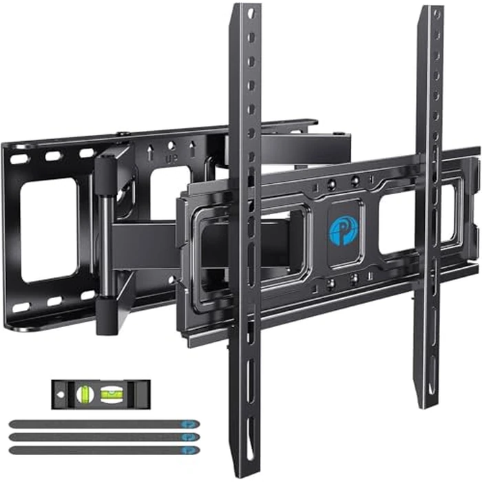 Pipishell Full Motion TV Wall Mount for 26-74 inch TVs, up to 99lbs Max VESA 400x400mm, Wall Mount TV Bracket with Articulating Swivel Extension Tilting Leveling for LED LCD OLED 4K Flat Curved Screen by Pipishell - Used - Acceptable condition