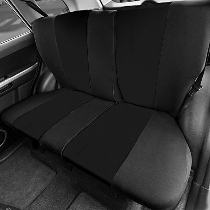 FH Group Full Cover Rear Bench Car Seat Cover - Universal Fit, Split Bench Design with Zipper, Compatible with 60/40 & 40/60 Split Seats, SUV & Van - Black by FH Group - Image 2