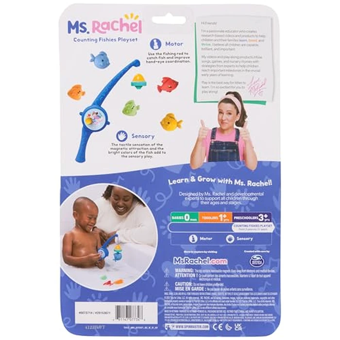 Ms. Rachel Official Counting Fishes Playset with 5 Floatable Toy Fish, Educational Toys & Toddler Toys for Girls & Boys Ages 2-3+ Years by Ms. Rachel - Image 9