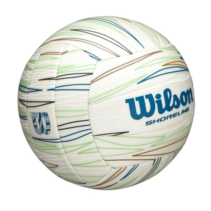 WILSON Shoreline Gen Green Volleyball - Official Size, White/Blue by WILSON - Image 2