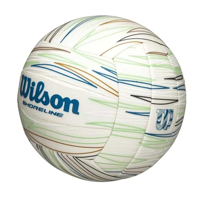 WILSON Shoreline Gen Green Volleyball - Official Size, White/Blue by WILSON - Image 3