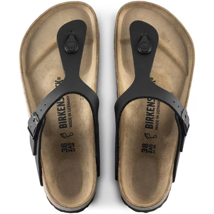 Birkenstock Gizeh Birko-Flor Regular Fit Unisex Sandals - 5 - Black by Birkenstock - Image 2