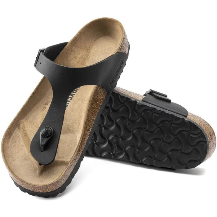 Birkenstock Gizeh Birko-Flor Regular Fit Unisex Sandals - 5 - Black by Birkenstock - Image 6