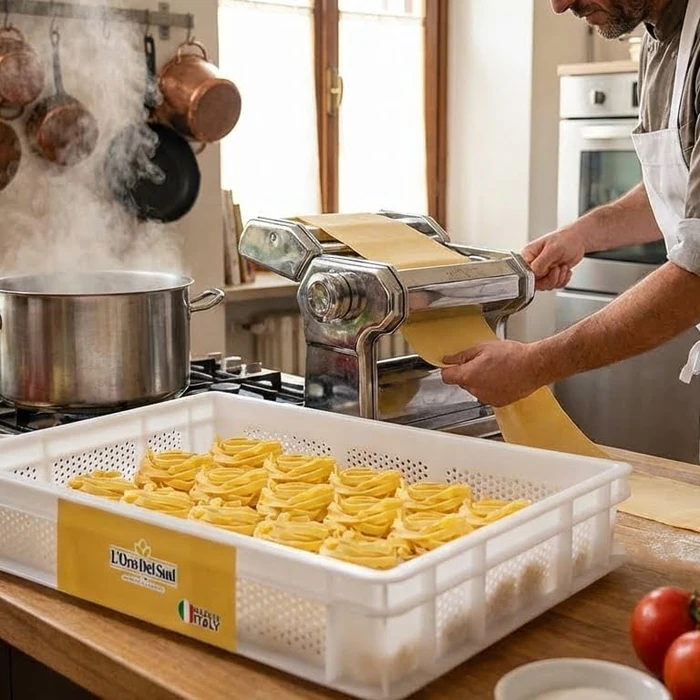 L'Oro Del Sud Commercial Dough Proofing Box Tray with Lid, White, 5 Pack, 23.6" x 15.74" x 2.75", Size Stackable Pizza Container, Bin Resistance to impact, temperature changes, Made in Italy by L'Oro Del Sud - Image 9