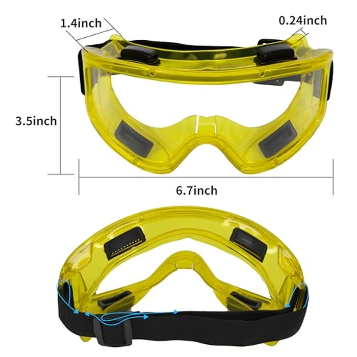 GOL-SIV 6 Pack Safety Goggles, ANSI Z87.1 Anti-Fog Lab Goggles, Adjustable Protective Eye Protection for Men by GOL-SIV - Image 6