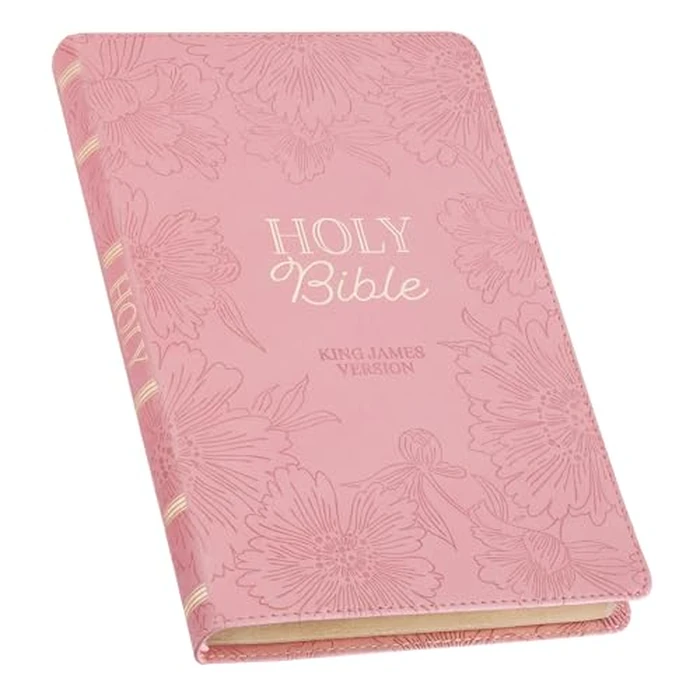 KJV Holy Bible, Gift Edition King James Version, Faux Leather Flexible Cover, Blossom Pink Floral (KJV Gift Editions) by Christian Art Gifts - Image 1