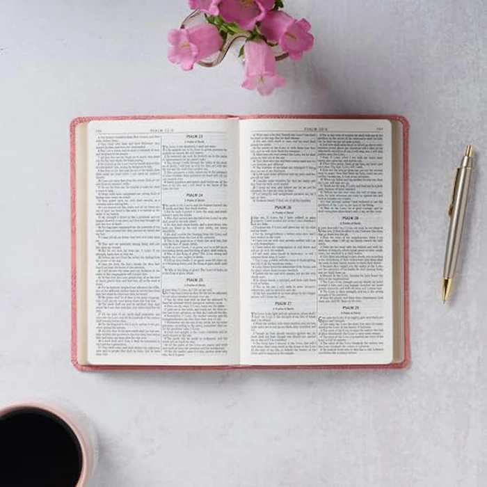 KJV Holy Bible, Gift Edition King James Version, Faux Leather Flexible Cover, Blossom Pink Floral (KJV Gift Editions) by Christian Art Gifts - Image 4