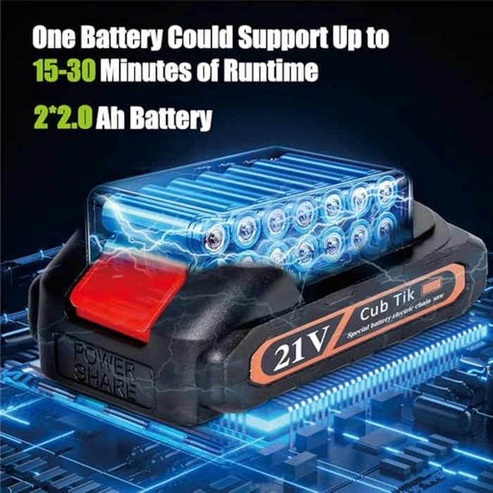 Leaf Blower Cordless with 2x2.0AH Batteries and Charger 21V Electric Leaf Blower Lightweight Battery Powered Small Leaf Blowers for Lawn Care Patio Garden Yard(only for Small Jobs) by Cub Tik - Image 2