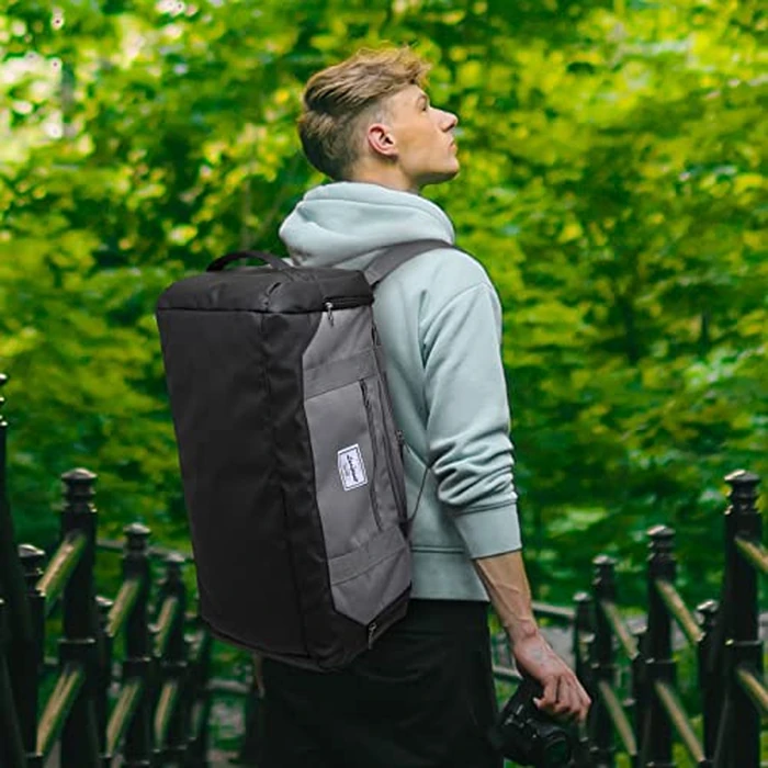 Laripwit Travel Duffle Bag for Men 40L Sports Gym Bag with Wet Pocket & Shoes Compartment Weekender Overnight Backpack for Traveling Duffel Bag Backpack for Women, Gray by Laripwit - Image 7