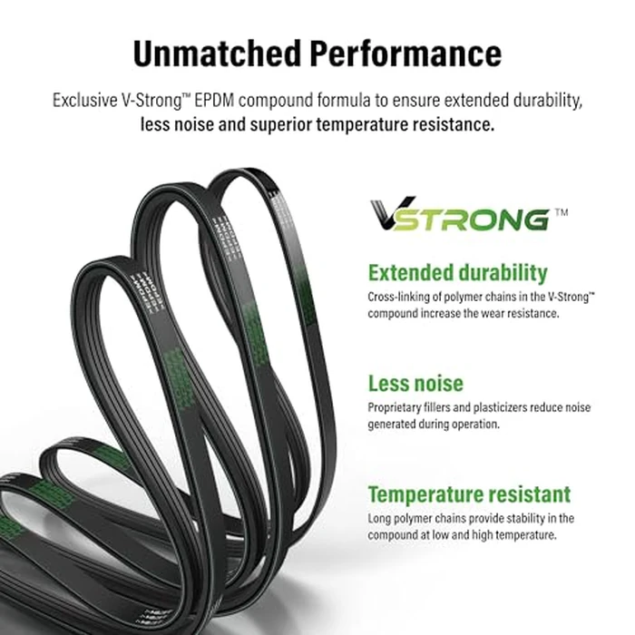 Kobra Main Drive Serpentine Belt KBR-A070382 Replacement For Hyundai Sonata Kia Optima 2.4L with FULL HYBRID EV-GAS (FHEV) engine by Kobra - Image 3