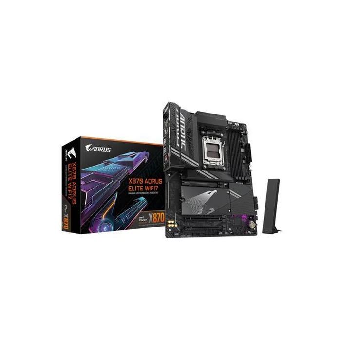 GIGABYTE X870 AORUS ELITE WIFI7 AM5 LGA 1718, ATX, DDR5, 4x M.2, PCIe 5.0, USB4, Wi-Fi 7, 2.5GbE LAN, EZ-Latch, 5-Year Warranty by GIGABYTE - Open Boxproduct Type condition