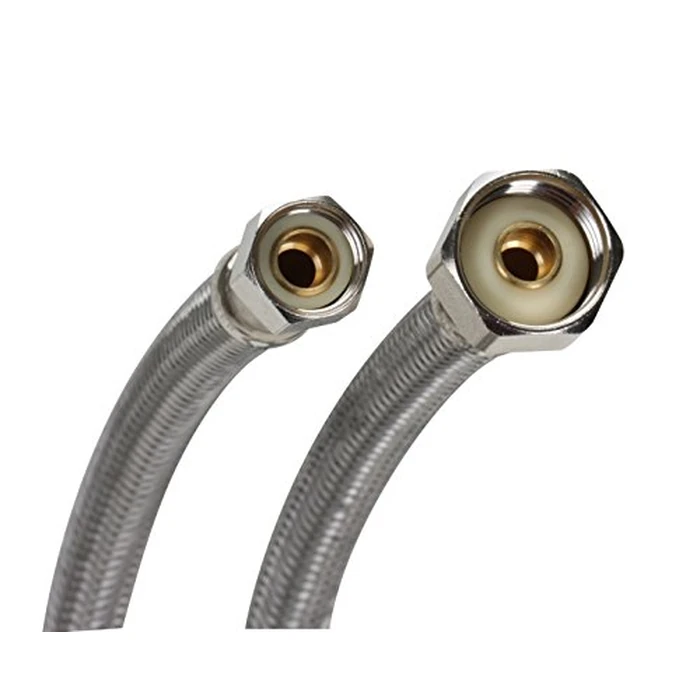 Fluidmaster B1F48 Faucet Connector, Braided Stainless Steel-3/8-Inch Female Compression Thread X 1/2-Inch I.P. Female Straight Thread, 4-Feet (48-Inch) Length by Fluidmaster - Used - Very Good condition - CA$9.57