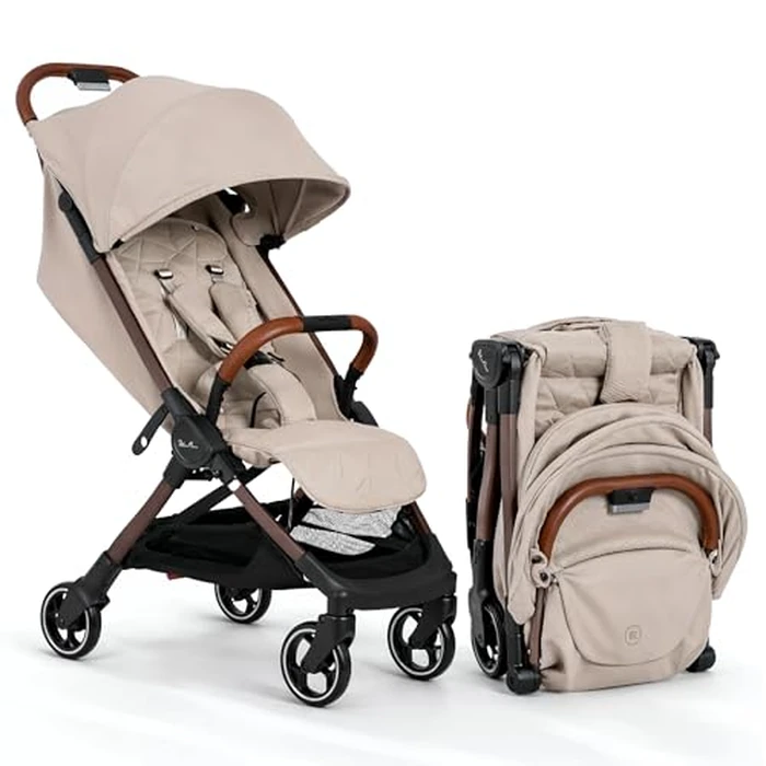 Silver Cross Clic Compact Stroller - Lightweight Travel Stroller for Newborn to Toddler (Birth to 55 lbs.), One-Hand Fold, Lie-Flat Seat, Airplane Cabin Approved, UPF50+ Canopy by Silver Cross - Used - Very Good condition - CA$389.49