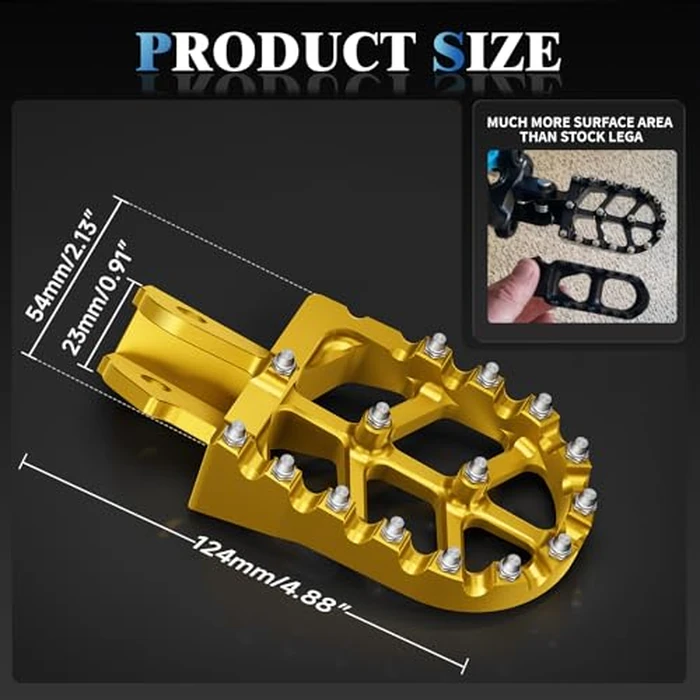 IUVWISN Electric Dirt Bike Wider Foot Pegs Footpegs CNC for Surron Sur Ron LBX ERide Pro SS 2.0 3.0 E-Ride Pro SR/S 79Bike Falcon GT Ventus One Gold by IUVWISN - Image 2