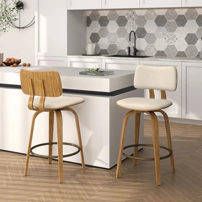 26" Counter Stool w/Swivel, Fabric by !nspire - Image 2
