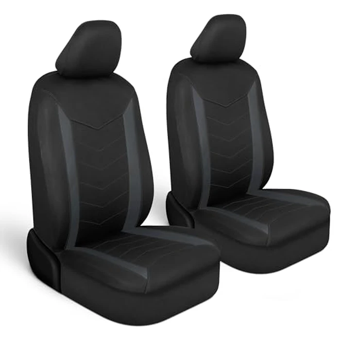 Motor Trend SpillGuard Seat Covers for Cars Trucks SUV - Charcoal Seat Covers with Waterproof Neoprene Lining, Automotive Car Seat Covers for Front Seats Only, Forros para Asientos de Carro by Motor Trend - Used - Like New condition