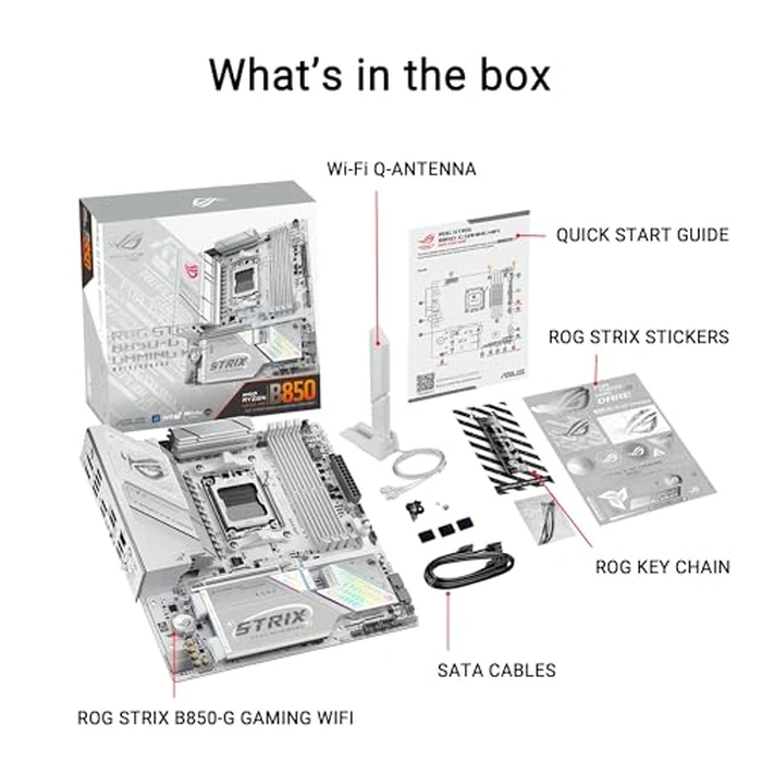 ASUS ROG Strix B850-G Gaming WiFi AMD AM5 B850 mATX Motherboard, Advanced AI PC Ready, 14+2+1 Power Stages, DDR5 Slots, 4X M.2 Slots, PCIe(R) 5.0 Ready, WiFi 7, 2.5G LAN, USB 20Gbps Type-C(R), AI Advisor by ASUS - Image 6