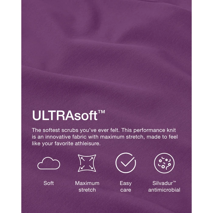 JAANUU UltraSOFT Essential Comfort Women’s 6-Pocket Scrub Set - Slim Fit, Adjustable Waistband, Soft Stretch Fabric with 6 Functional Pockets - Eggplant M by JAANUU - Image 7