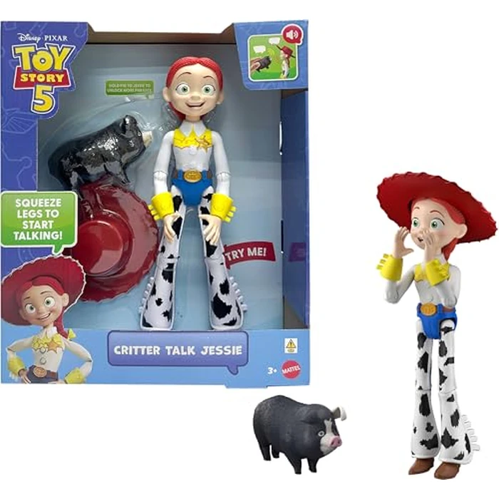 Mattel Disney and Pixar Toy Story 5 Critter Talk Jessie, 12 Inch Posable Action Figure Toy & Jimmy Dean, 35 Plus Movie Sounds & Phrases by Mattel - Used - Very Good condition - US$35.83